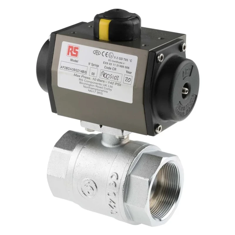 RS PRO Ball type Pneumatic Actuated Valve, 40 bar, BSP Threaded, Female 2 in 760-5595