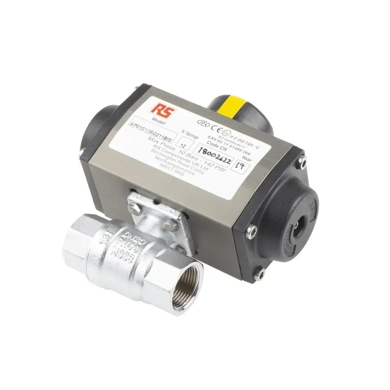RS PRO Ball Type Pneumatic Actuated Valve, 40 Bar, BSP Threaded Female 3/4 in 760-5605