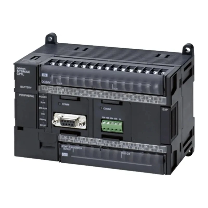 Omron CP1L Series PLC CPU, 18-Input DC Input, 12 Transistor Outputs, Ladder Logic, DIN Rail Mount 