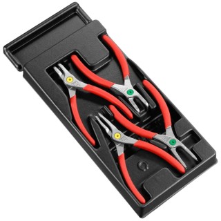 Facom 4-Piece Mole Grips Set, 180mm Overall Length, Insulated Handles, Carbon Steel MOD.PCPB