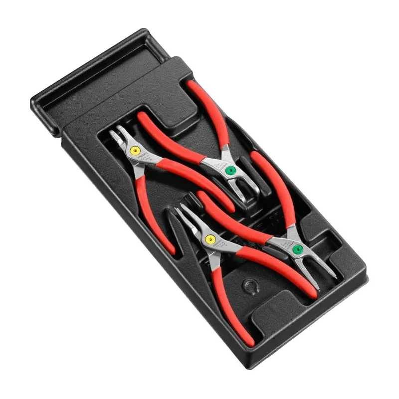Facom 4-Piece Mole Grips Set, 180mm Overall Length, Insulated Handles, Carbon Steel MOD.PCPB