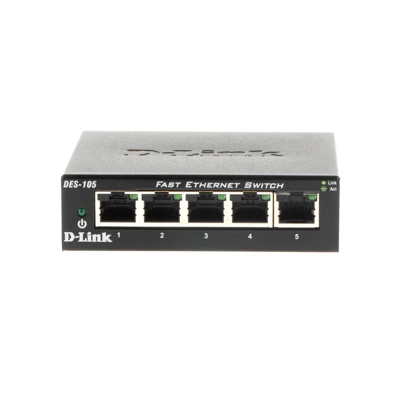 D-Link 5-Port Fast Ethernet Unmanaged Desktop Network Switch 100Mbps DES-105/B