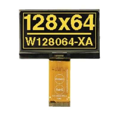 Display Visions 61.47 mm Passive Matrix Yellow OLED Display 128 x 64 Pixel COB I2C/SPI EA W128064-XALG