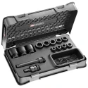 Facom 14-Piece 1/2 in Drive Standard Impact Socket Set Chrome Molybdenum Steel NS.500BU