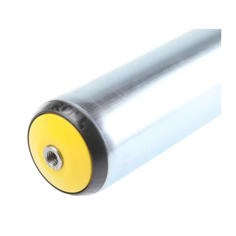 Interroll Zinc Plated Round Conveyor Roller 50 mm Diameter x 350 mm Length Mild Steel Spindle Female RD-17X3JAALAE RL350