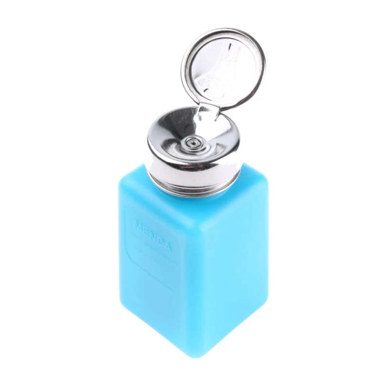 Menda 180ml Blue HDPE Dissipative Bottle Non-Conductive Dispenser 35283