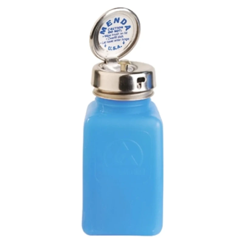 Menda 180ml Blue Dissipative Bottle Dispenser Non-Conductive ESD Protective Bottle 35287