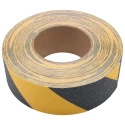 RS PRO Black, Yellow Polyethylene 50mm x 18.3 m Hazard Tape 1.05 mm Thickness 22N/cm Tensile Strength 762-1525