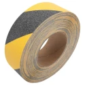 RS PRO Black, Yellow Polyethylene 50mm x 18.3 m Hazard Tape 1.05 mm Thickness 22N/cm Tensile Strength 762-1525