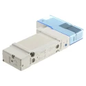 SMC Pneumatic Solenoid/Pilot-Operated Control Valve 24V DC Aluminium Body 5-Port 2-Position NC SY5100-5U1-NA