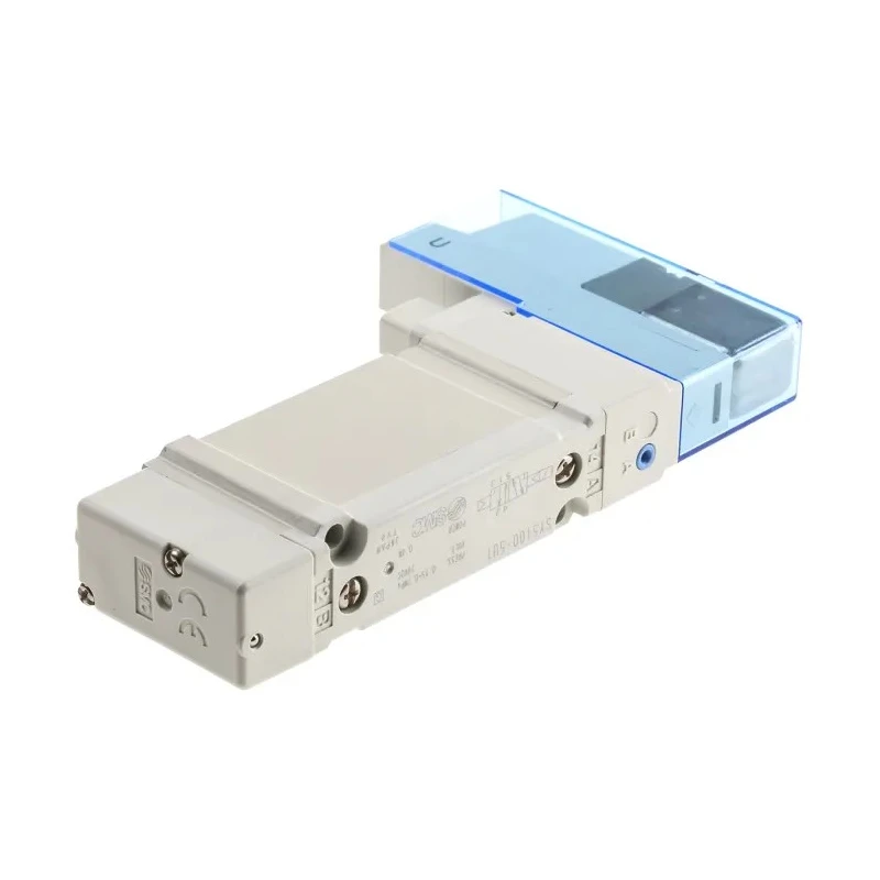 SMC Pneumatic Solenoid/Pilot-Operated Control Valve 24V DC Aluminium Body 5-Port 2-Position NC SY5100-5U1-NA