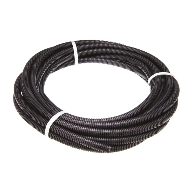 PMA Plastic Flexible Conduit 16 mm Nominal Diameter 10 m Length Black Flame Retardant Weather Resistant PPCOF-12B-10M