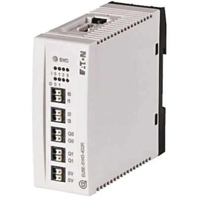 Eaton Digital PLC I/O Module with 4 Digital Inputs, DIN Rail Mount, 35 x 90 x 102 mm 116383 EU5E-SWD-4D2R