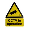 RS PRO White Polypropylene CCTV Sign English CCTV in Operation 300 mm x 400 mm 763-1516