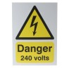 RS PRO Electrical Hazard Warning Sign Danger 240 Volts Polypropylene Rigid Plastic 210mm x 148mm 763-1535