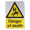 RS PRO Hazard Warning Sign Self-Adhesive Vinyl Label 400mm x 300mm English 763-1614