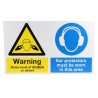 RS PRO Hazard Warning Sign Ear Protection, Polypropylene, 300 mm x 500 mm 763-1721