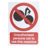 RS PRO Polypropylene Rigid Plastic Prohibition Sign Unauthorised Persons Not To Use This Machine 763-1777