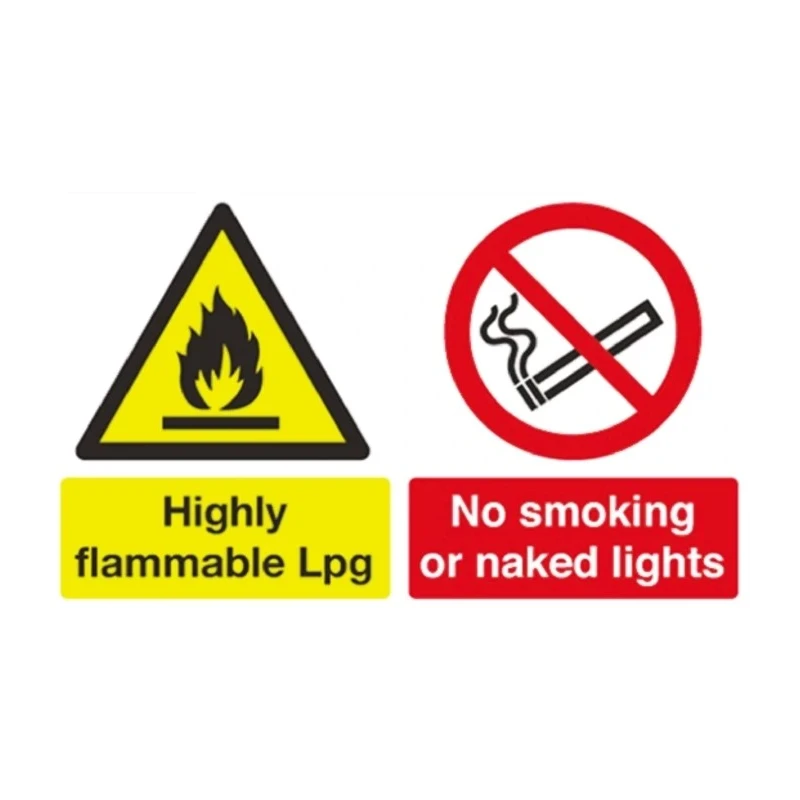 RS PRO Flammable Hazard Warning Sign 500mm x 300mm Polypropylene English 763-1715