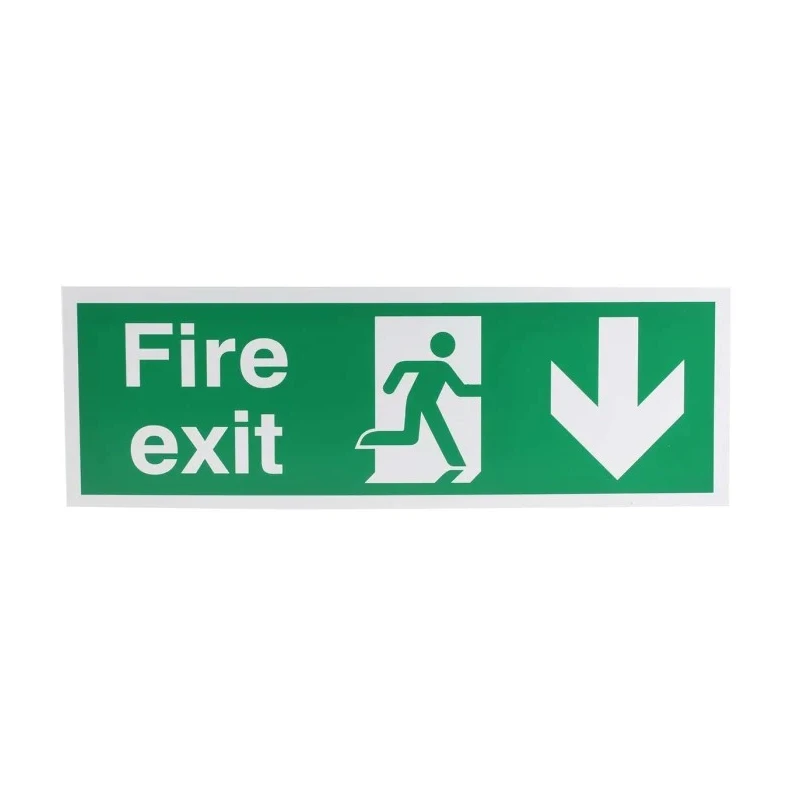 RS PRO Plastic Fire Exit English Exit Sign, 450mm x 150mm 763-1803