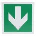 RS PRO Polypropylene Exit Sign with White Symbol and Green Text, 150mm x 150mm 763-1787