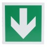 RS PRO Polypropylene Exit Sign with White Symbol and Green Text, 150mm x 150mm 763-1787