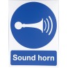 RS PRO Polypropylene Rigid Plastic Mandatory Sound Horn Sign 400mm x 300mm 763-1869