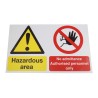 RS PRO Hazard Warning Sign 500mm x 300mm Polypropylene, Black Text and Symbol, English 763-1872