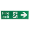 RS PRO Plastic Fire Exit English Exit Sign 450mm Width 150mm Height 763-1935