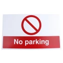 RS PRO Polypropylene Rigid Plastic No Parking Prohibition Sign 500mm x 300mm 763-1875