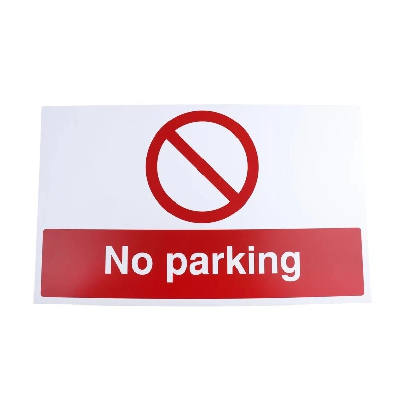 RS PRO Polypropylene Rigid Plastic No Parking Prohibition Sign 500mm x 300mm 763-1875