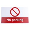 RS PRO Polypropylene Rigid Plastic No Parking Prohibition Sign 500mm x 300mm 763-1875