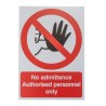 RS PRO Polypropylene Rigid Plastic No Admittance Authorised Personnel Only Prohibition Sign 420mm x 297mm 763-1862