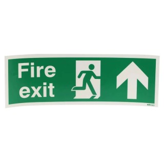 RS PRO Vinyl Fire Exit English Exit Sign 450mm x 150mm Self-Adhesive Vinyl Safety Sign 763-1939