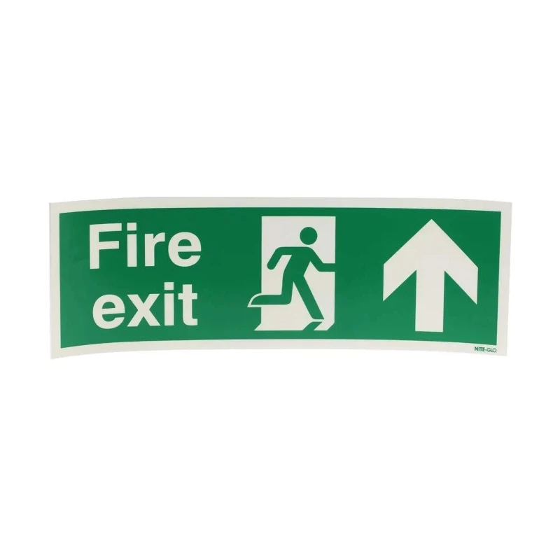 RS PRO Vinyl Fire Exit English Exit Sign 450mm x 150mm Self-Adhesive Vinyl Safety Sign 763-1939