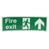 RS PRO Vinyl Fire Exit English Exit Sign 450mm x 150mm Self-Adhesive Vinyl Safety Sign 763-1939