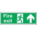 RS PRO Vinyl Fire Exit English Exit Sign 450mm x 150mm Self-Adhesive Vinyl Safety Sign 763-1939
