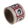 RS PRO Vinyl Safety Label Black Red Flammable Symbol Self-Adhesive 50 mm x 50 mm 763-2156