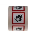 RS PRO Vinyl Safety Label Black Red Flammable Symbol Self-Adhesive 50 mm x 50 mm 763-2156
