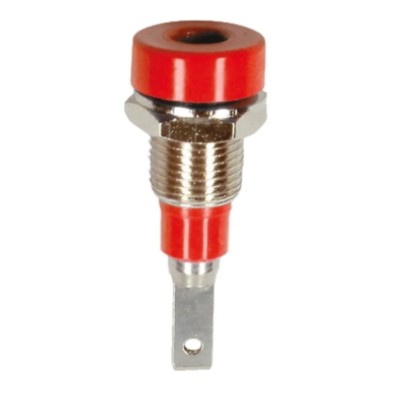 Staubli Red Female Banana Socket 2 mm Connector Tab Termination 30 V 60V DC 10A Silver Plating 23.0060-22