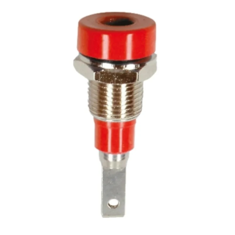 Staubli Red Female Banana Socket 2 mm Connector Tab Termination 30 V 60V DC 10A Silver Plating 23.0060-22