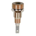 Staubli Brown Female 2 mm Banana Socket Connector, Tab Termination, 30 V AC, 60 V DC, 10 A, Silver Plated 23.0060-27