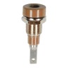 Staubli Brown Female 2 mm Banana Socket Connector, Tab Termination, 30 V AC, 60 V DC, 10 A, Silver Plated 23.0060-27