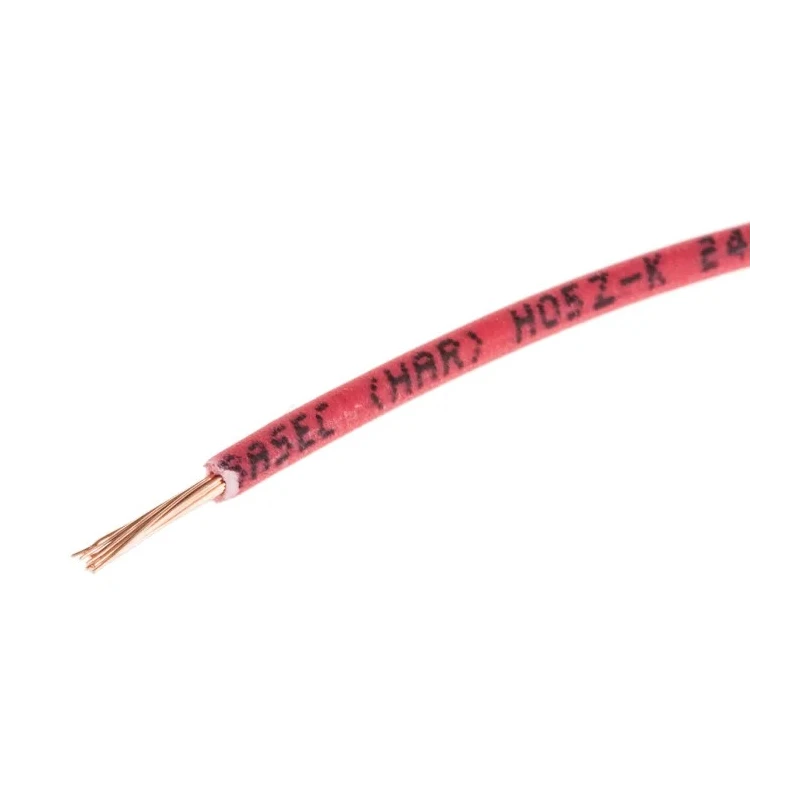 RS PRO Red 0.75 mm² 18 AWG Hook Up Wire, 24/0.2 mm Strands, 100 m Length, Zero Halogen, 500V, 90°C 763-7589