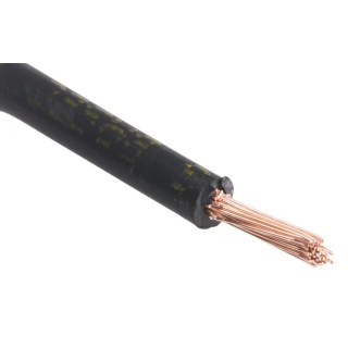 RS PRO Black 2.5 mm² Hook Up Wire, 13 AWG, 50x0.25mm Core Strands, 100 m Length, Zero Halogen 763-7630