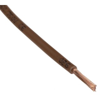 RS PRO Brown 1.5 mm² Hook Up Wire 15 AWG 30/0.25 mm Core Strands 100 m Cross-Linked Low Smoke 763-7612