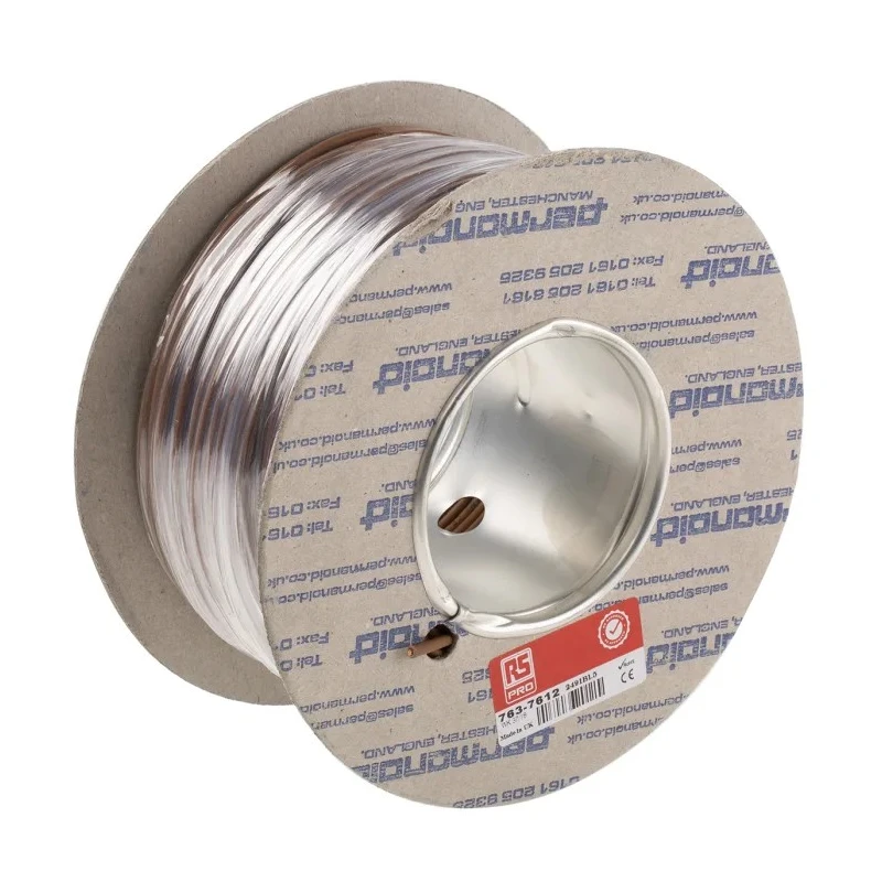 RS PRO Brown 1.5 mm² Hook Up Wire 15 AWG 30/0.25 mm Core Strands 100 m Cross-Linked Low Smoke 763-7612