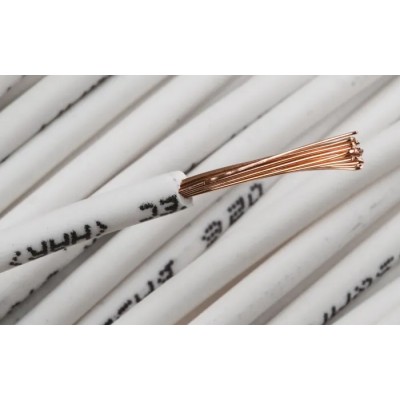 RS PRO White 1.5 mm² Hook Up Wire, 15 AWG, 30/0.25 mm Core Strands, 100 m Length, Cross-Linked Low Smoke Insulation 763-7628
