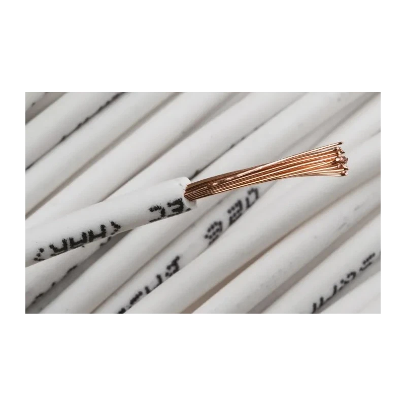 RS PRO White 1.5 mm² Hook Up Wire, 15 AWG, 30/0.25 mm Core Strands, 100 m Length, Cross-Linked Low Smoke Insulation 763-7628