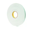 3M White Double Coated Polyurethane Foam Tape 19mm Width x 13.7m Length x 1.6mm Thickness, 34N/cm 3M 4016 19mm x 13,7m